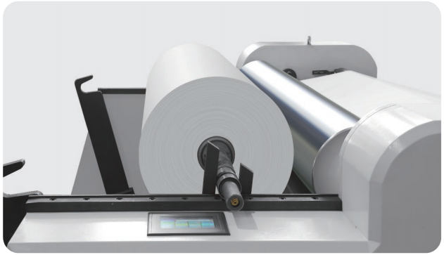 Máquina de laminación de película de papel vertical enrollar para rodar